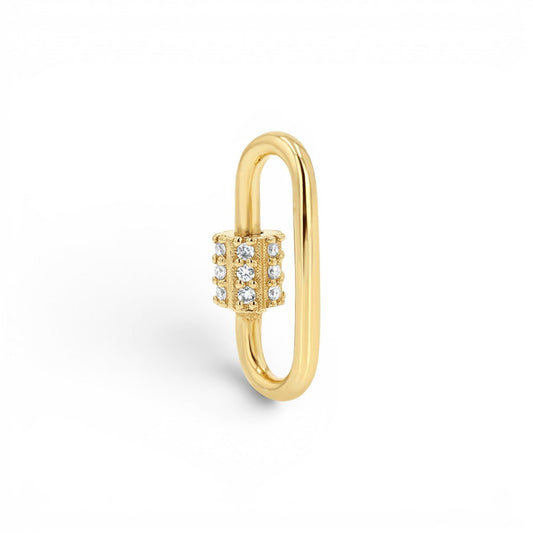 Diamond Barrel Charm Connector - Lotus Diamond