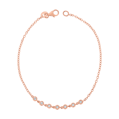Diamond Bezel Station Bracelet - Lotus Diamond