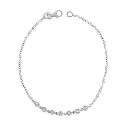 Diamond Bezel Station Bracelet - Lotus Diamond