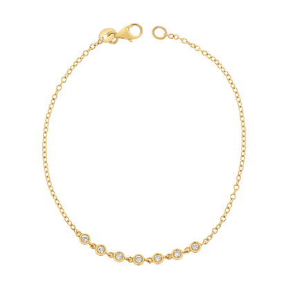 Diamond Bezel Station Bracelet - Lotus Diamond