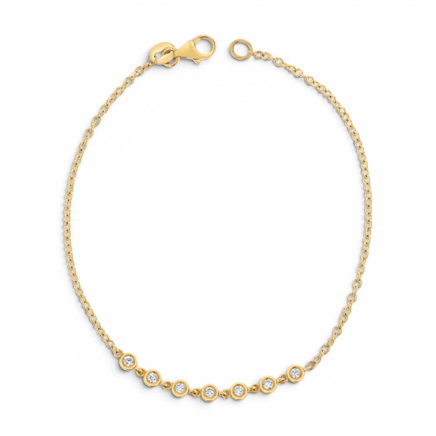 Diamond Bezel Station Bracelet - Lotus Diamond