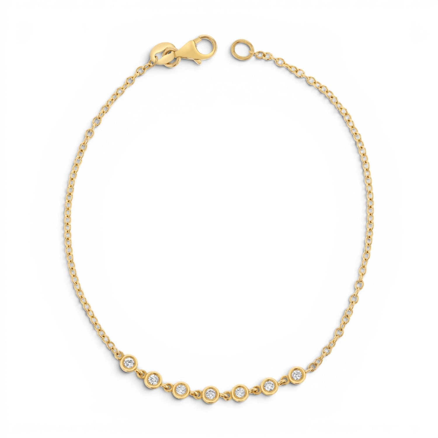 Diamond Bezel Station Bracelet - Lotus Diamond