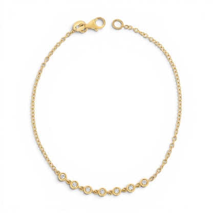 Diamond Bezel Station Bracelet - Lotus Diamond