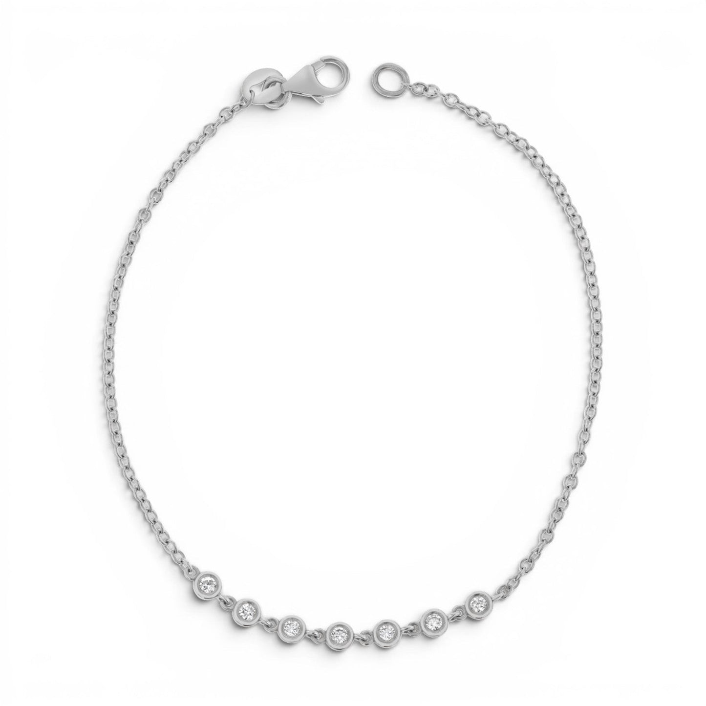 Diamond Bezel Station Bracelet - Lotus Diamond