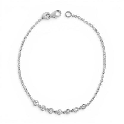 Diamond Bezel Station Bracelet - Lotus Diamond