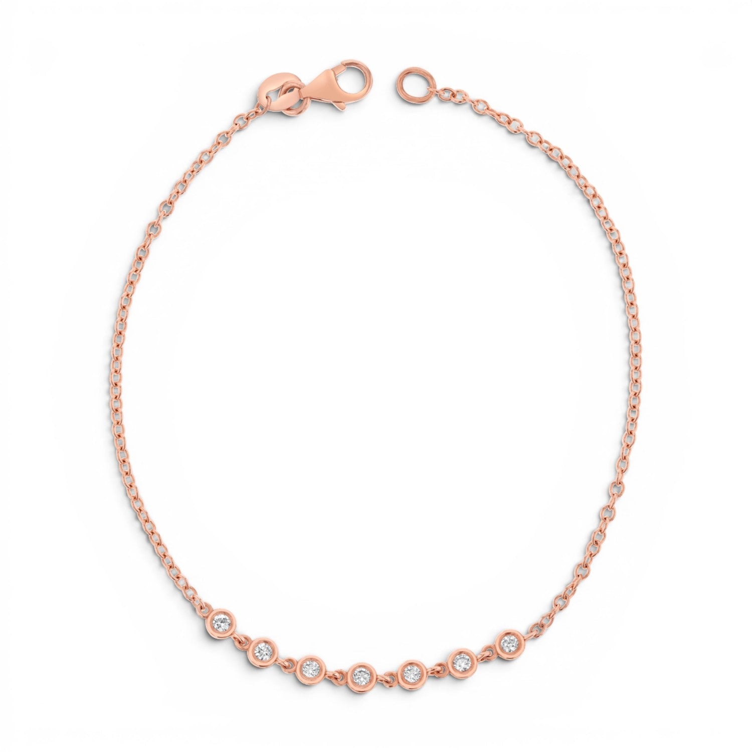 Diamond Bezel Station Bracelet - Lotus Diamond