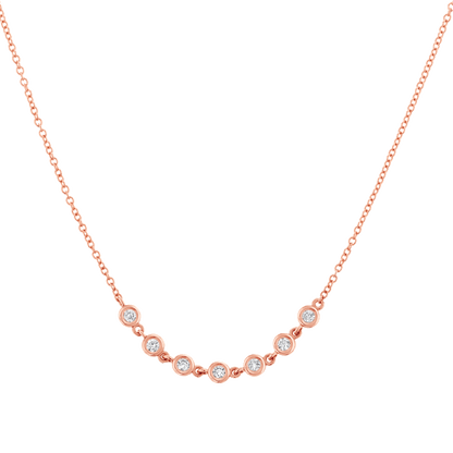Diamond Bezel Station Necklace - Lotus Diamond