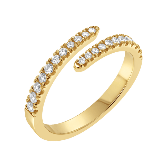 Diamond Coil Ring - Lotus Diamond