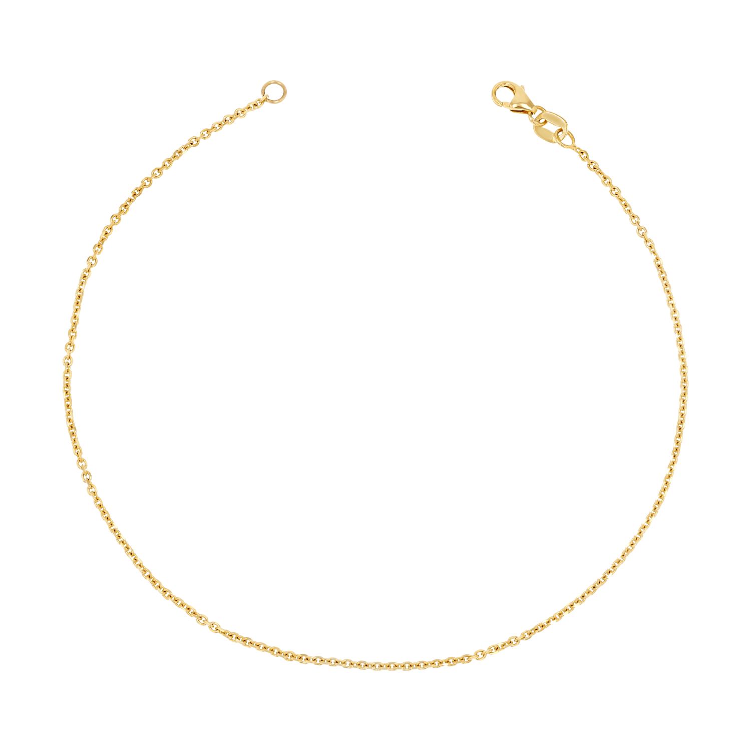 Diamond Cut Chain Anklet - Lotus Diamond