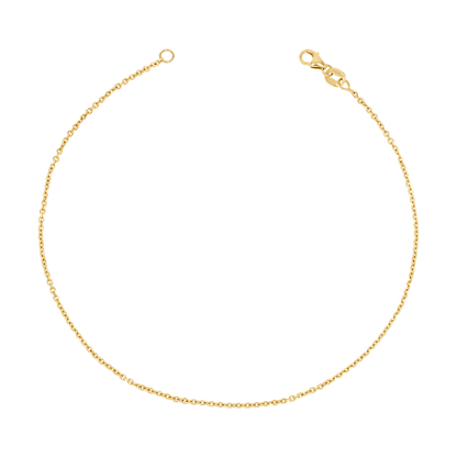 Diamond Cut Chain Anklet - Lotus Diamond
