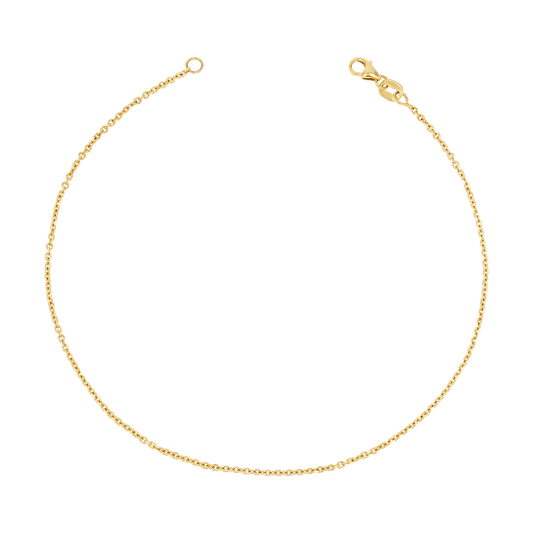 Diamond Cut Chain Anklet - Lotus Diamond