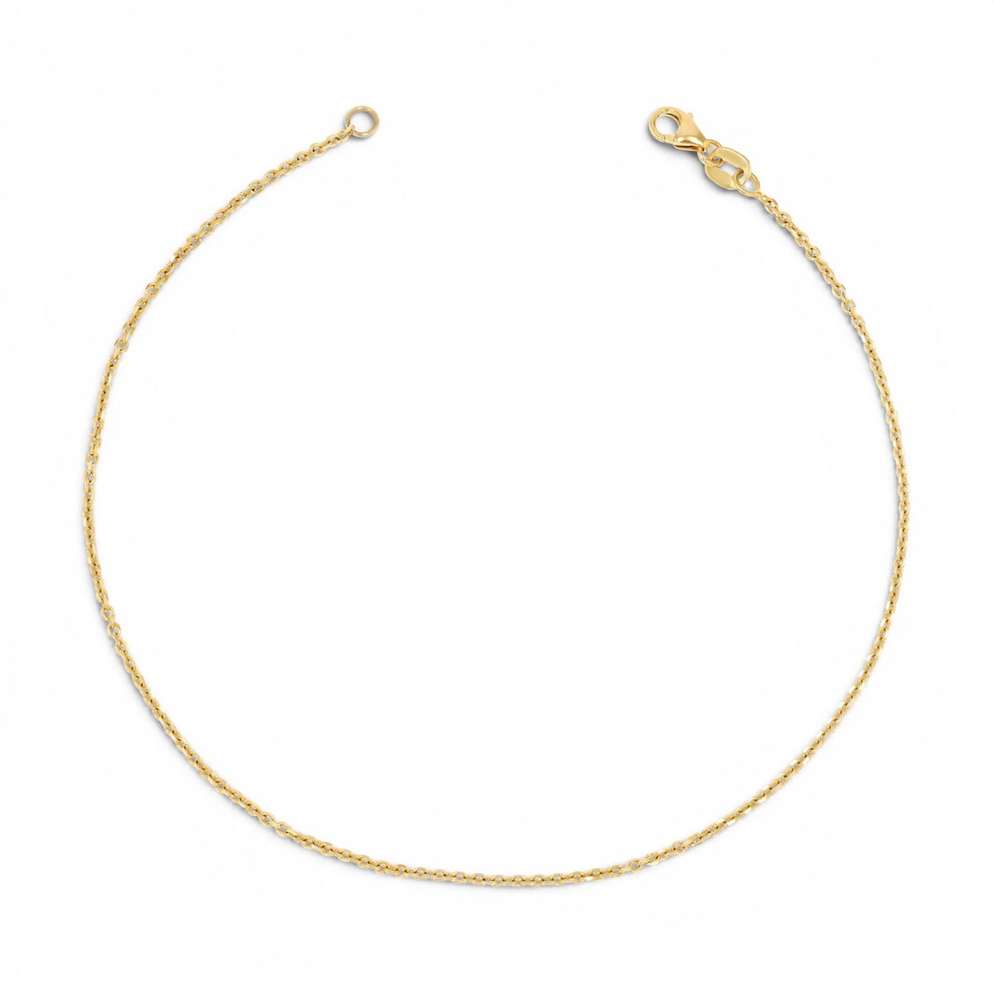 Diamond Cut Chain Anklet - Lotus Diamond