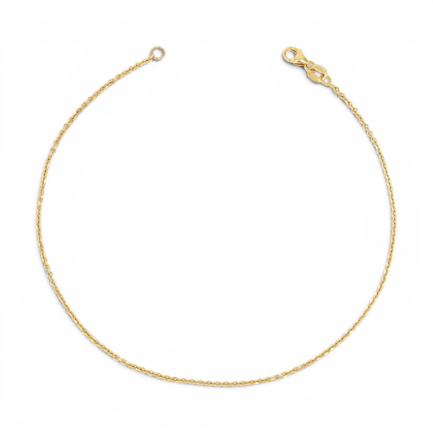 Diamond Cut Chain Anklet - Lotus Diamond