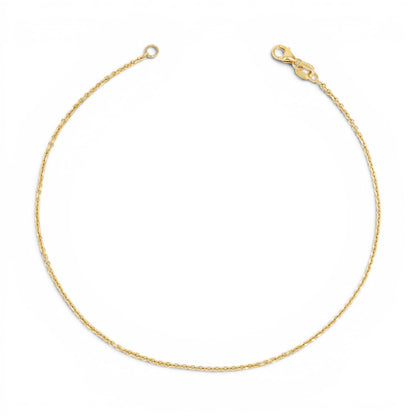 Diamond Cut Chain Anklet - Lotus Diamond