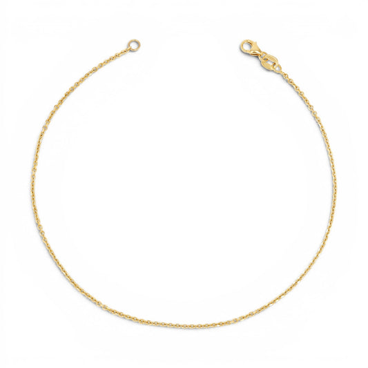 Diamond Cut Chain Anklet - Lotus Diamond