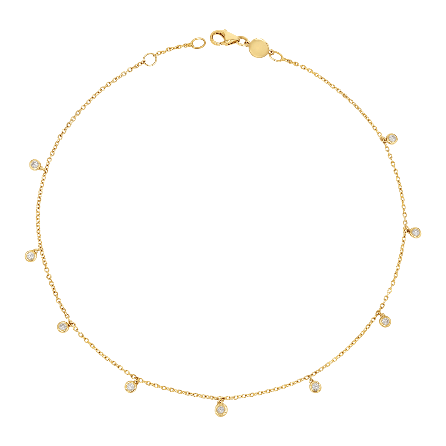 Diamond Drop Anklet - Lotus Diamond