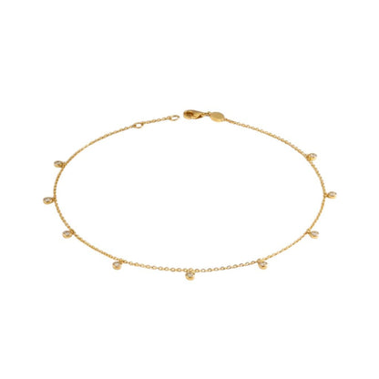 Diamond Drop Anklet - Lotus Diamond