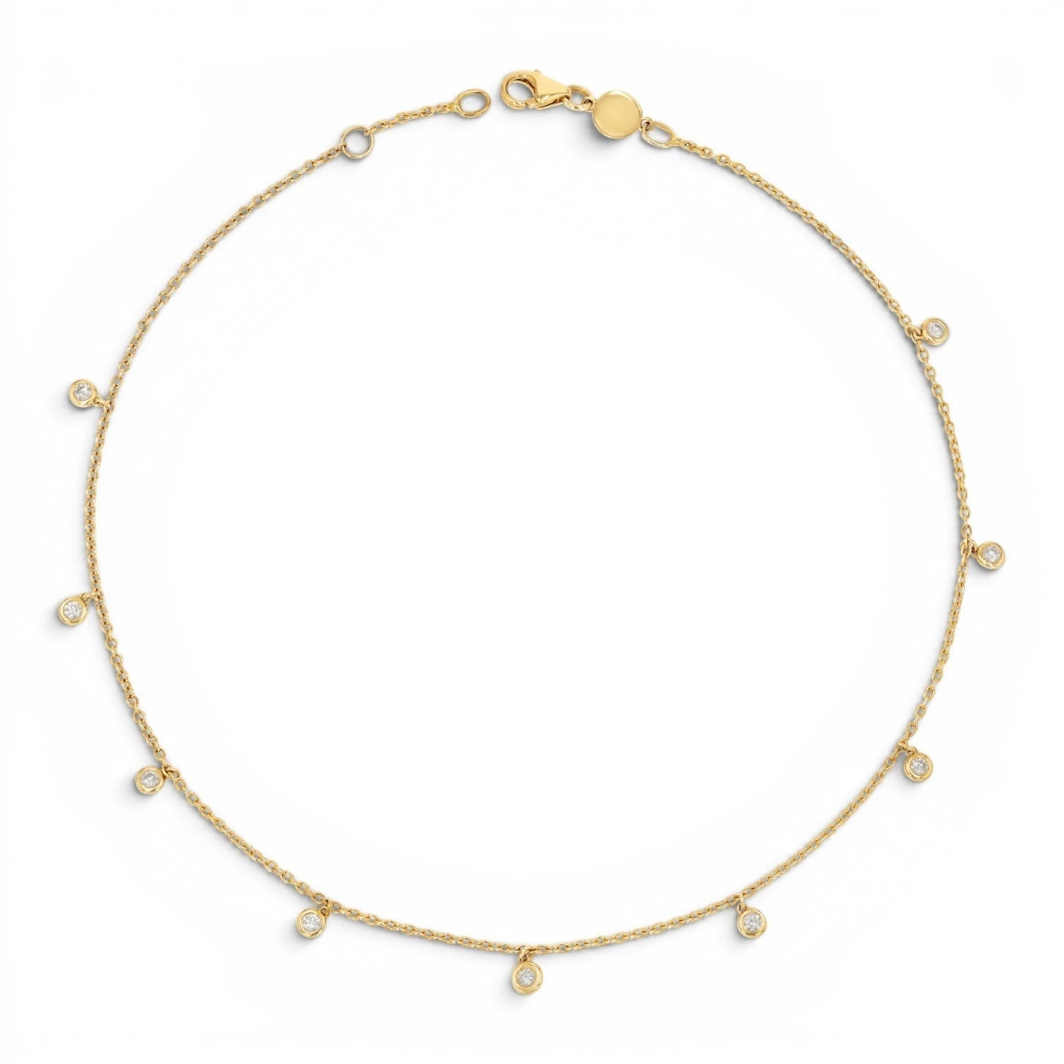 Diamond Drop Anklet - Lotus Diamond