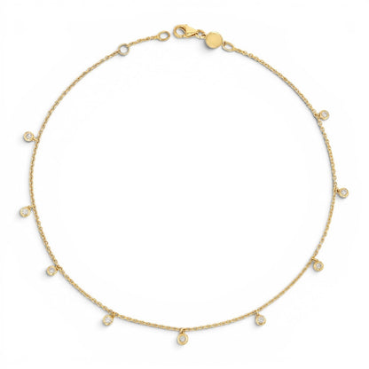 Diamond Drop Anklet - Lotus Diamond