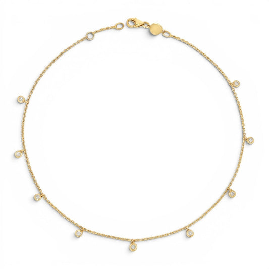 Diamond Drop Anklet - Lotus Diamond