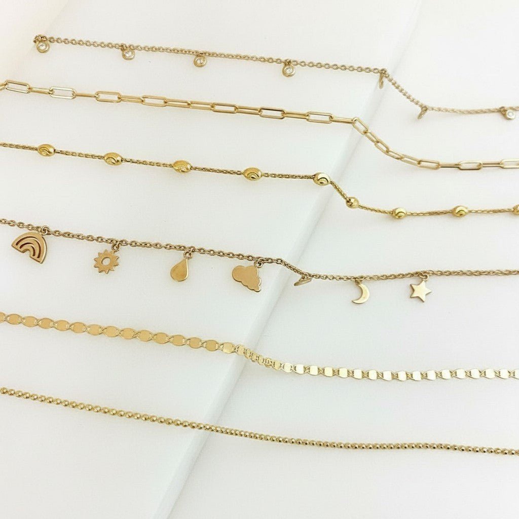 Diamond Drop Anklet - Lotus Diamond