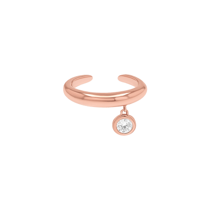 Diamond Drop Ear Cuff - Lotus Diamond