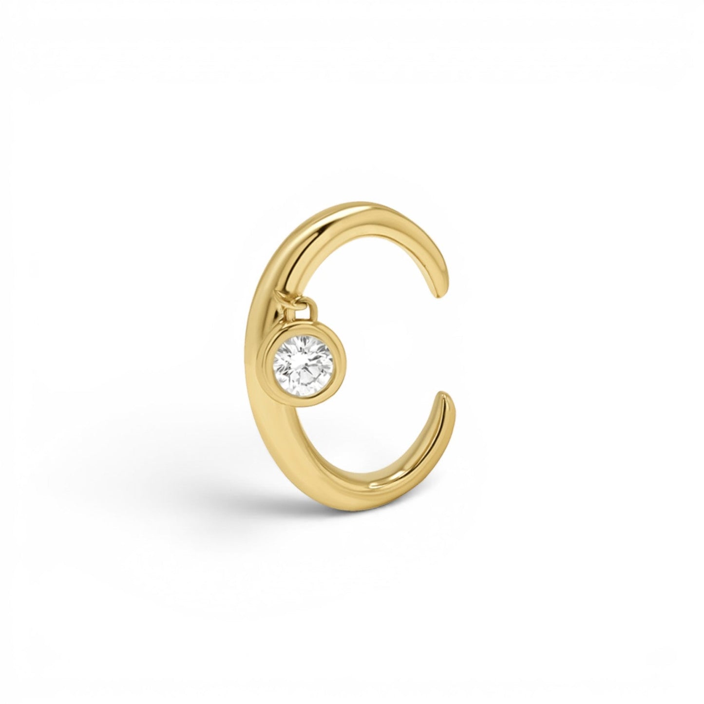 Diamond Drop Ear Cuff - Lotus Diamond