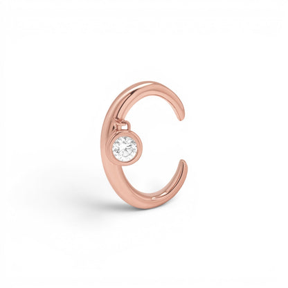 Diamond Drop Ear Cuff - Lotus Diamond