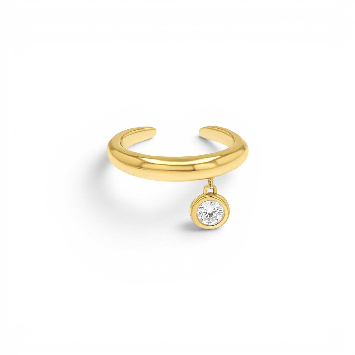 Diamond Drop Ear Cuff - Lotus Diamond