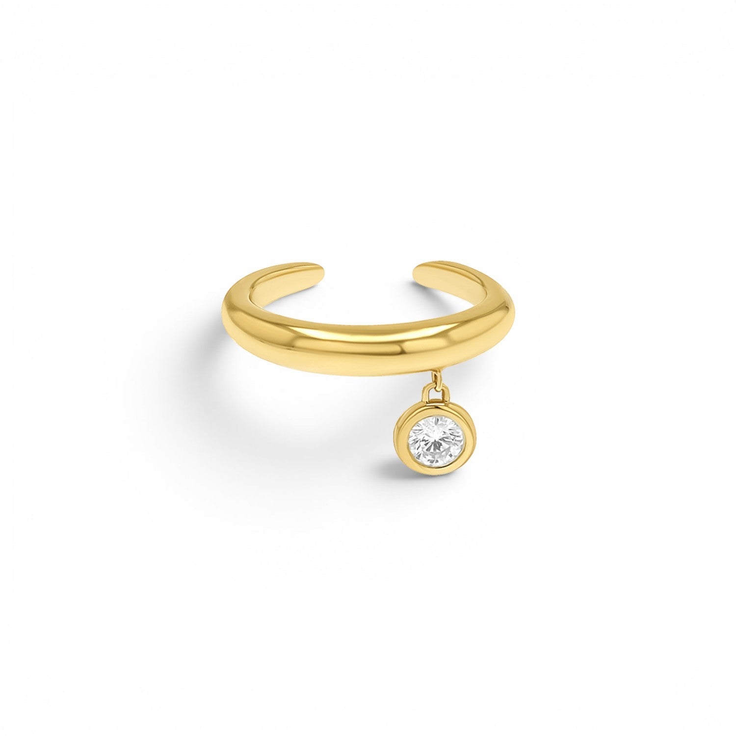Diamond Drop Ear Cuff - Lotus Diamond