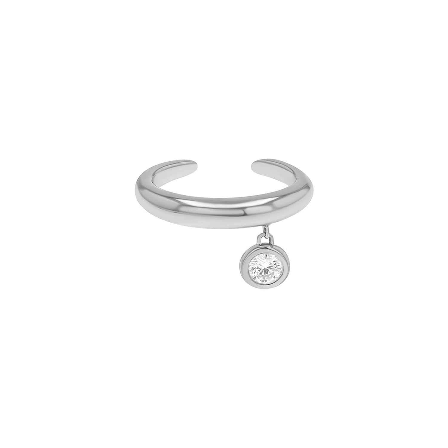 Diamond Drop Ear Cuff - Lotus Diamond