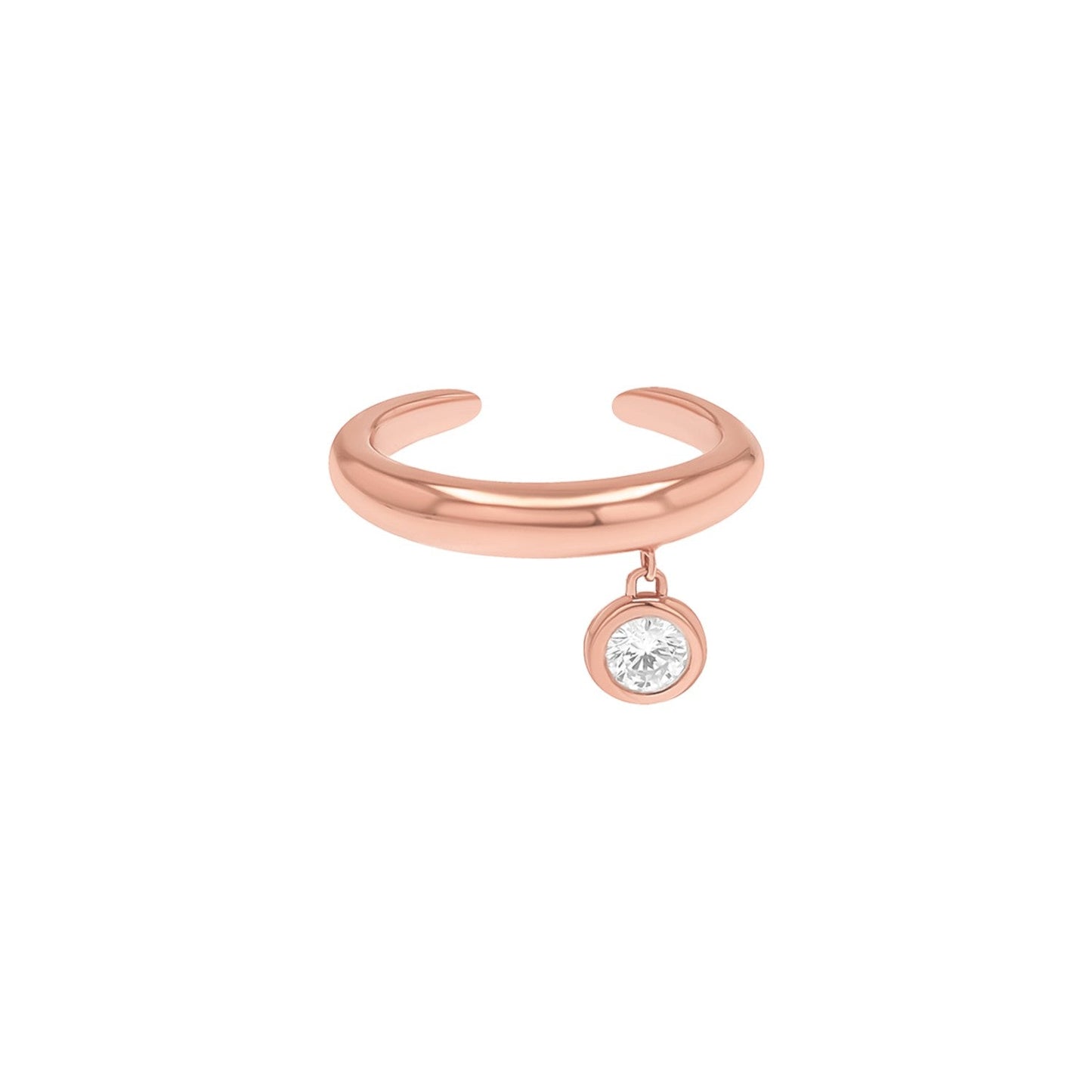 Diamond Drop Ear Cuff - Lotus Diamond