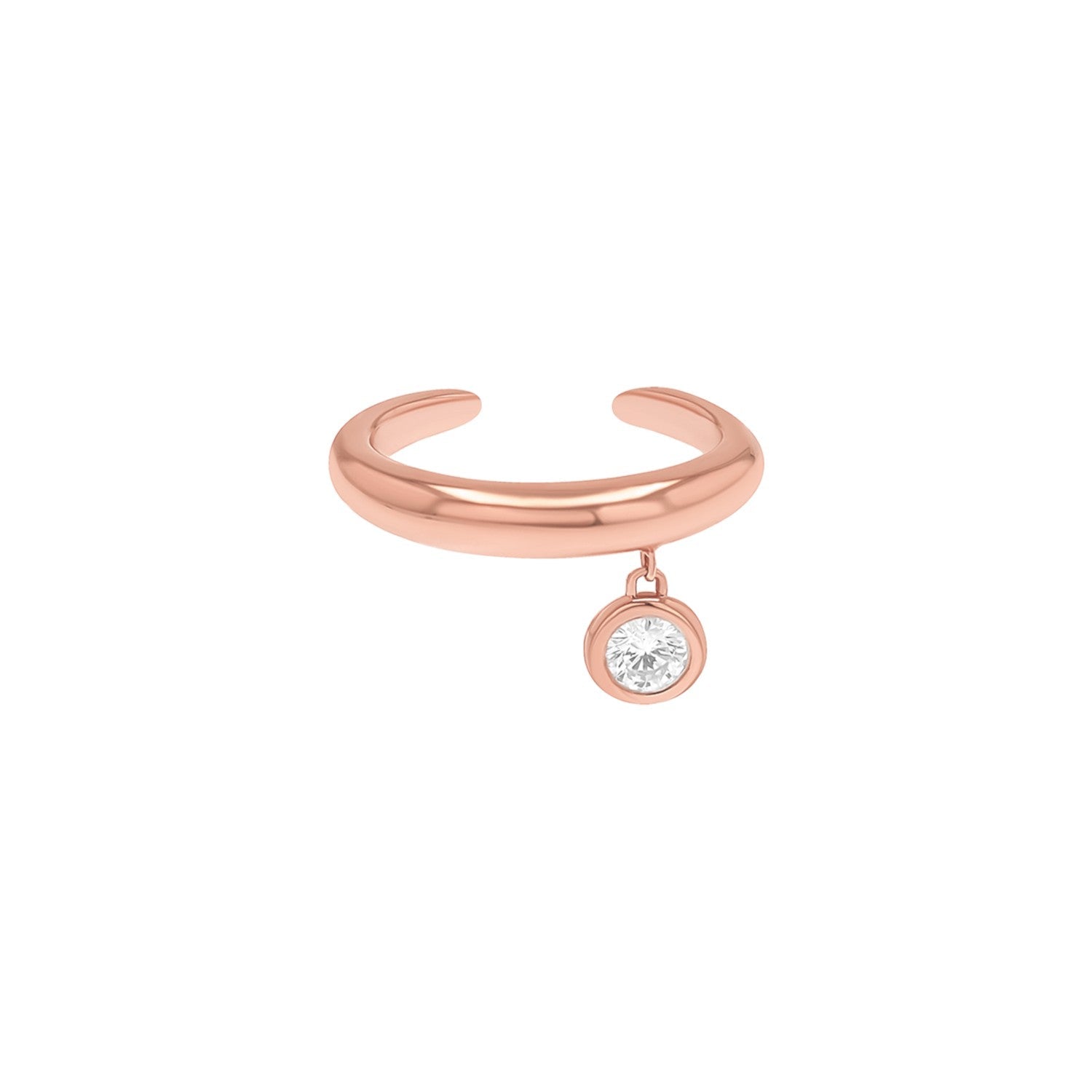 Diamond Drop Ear Cuff - Lotus Diamond