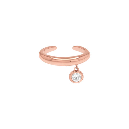 Diamond Drop Ear Cuff - Lotus Diamond