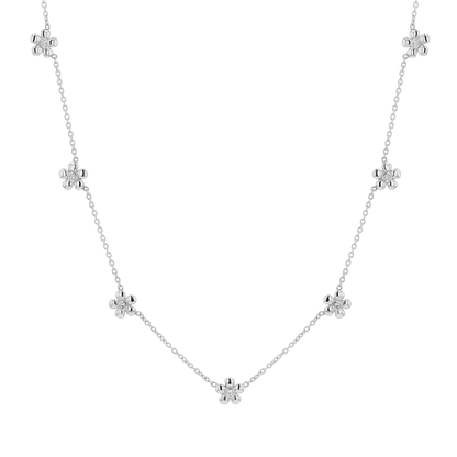 Diamond Flower Chain Necklace - Lotus Diamond