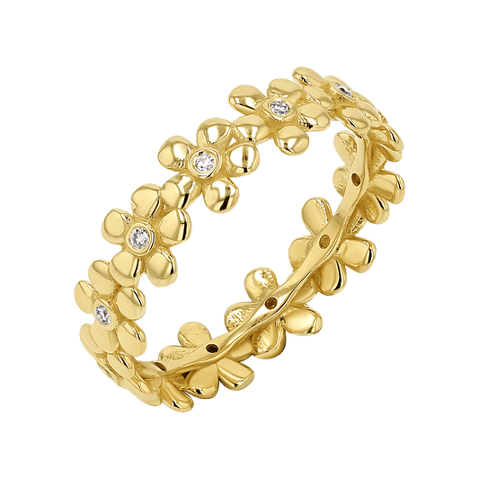 Diamond Flower Eternity Band - Lotus Diamond