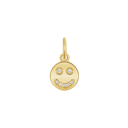 Diamond Happy Face Charm - Lotus Diamond