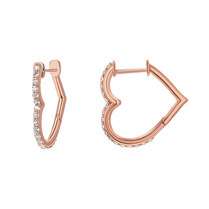 Diamond Heart Hoops - Lotus Diamond