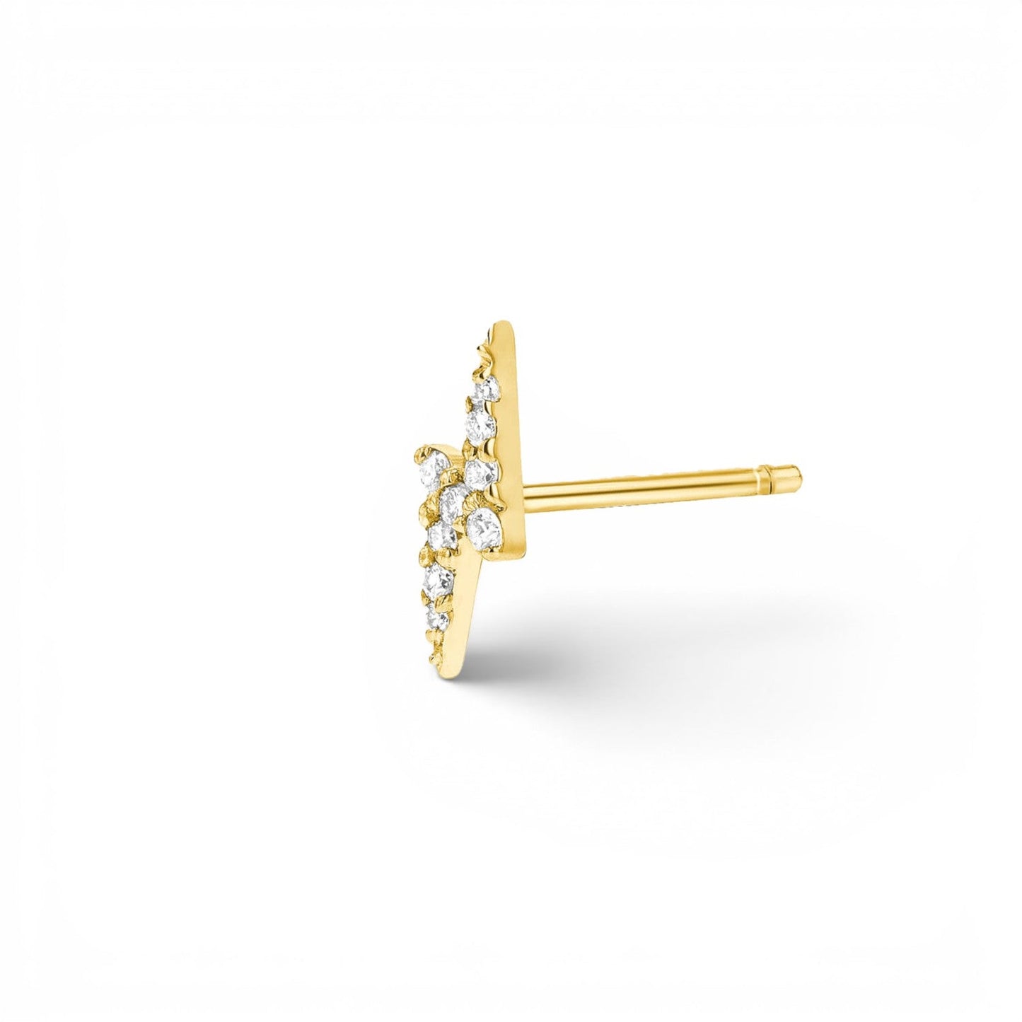 Diamond Lightning Bolt Stud Earrings - Lotus Diamond