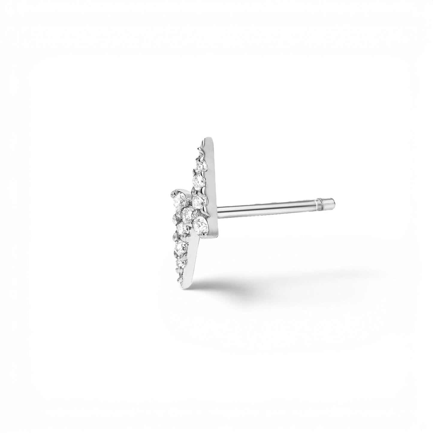 Diamond Lightning Bolt Stud Earrings - Lotus Diamond