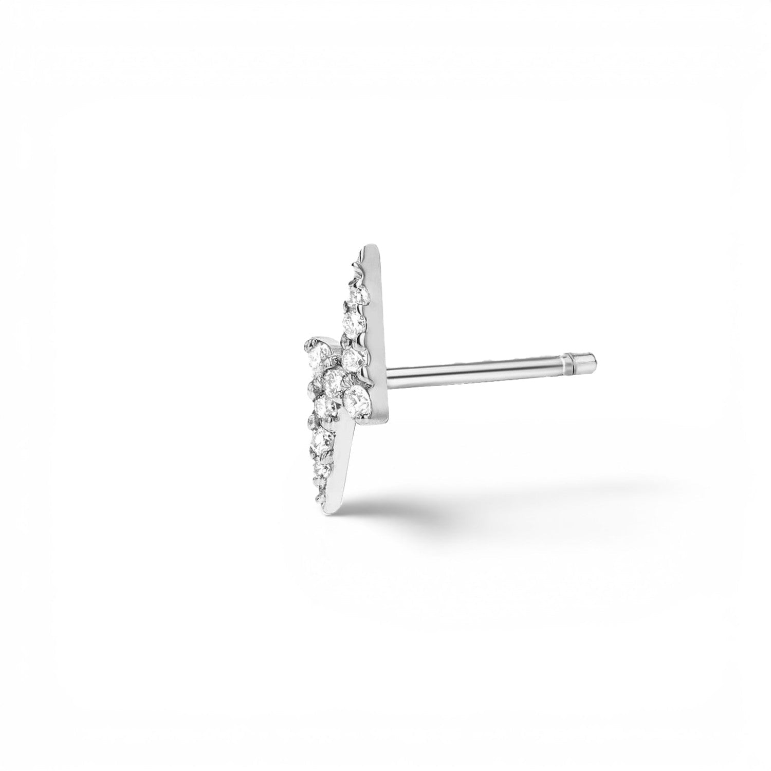 Diamond Lightning Bolt Stud Earrings - Lotus Diamond