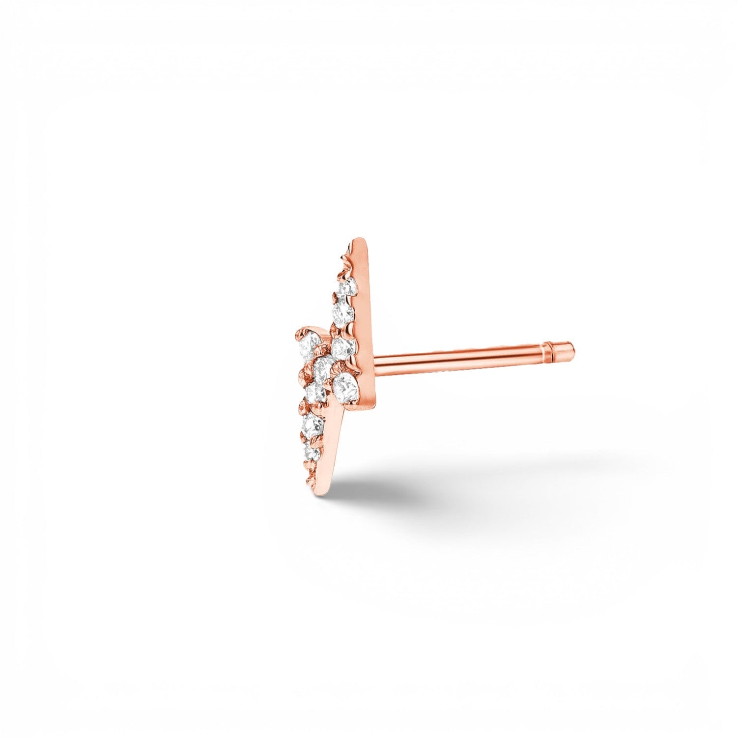 Diamond Lightning Bolt Stud Earrings - Lotus Diamond