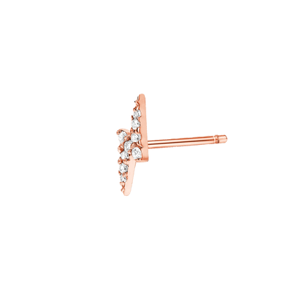 Diamond Lightning Bolt Stud Earrings - Lotus Diamond