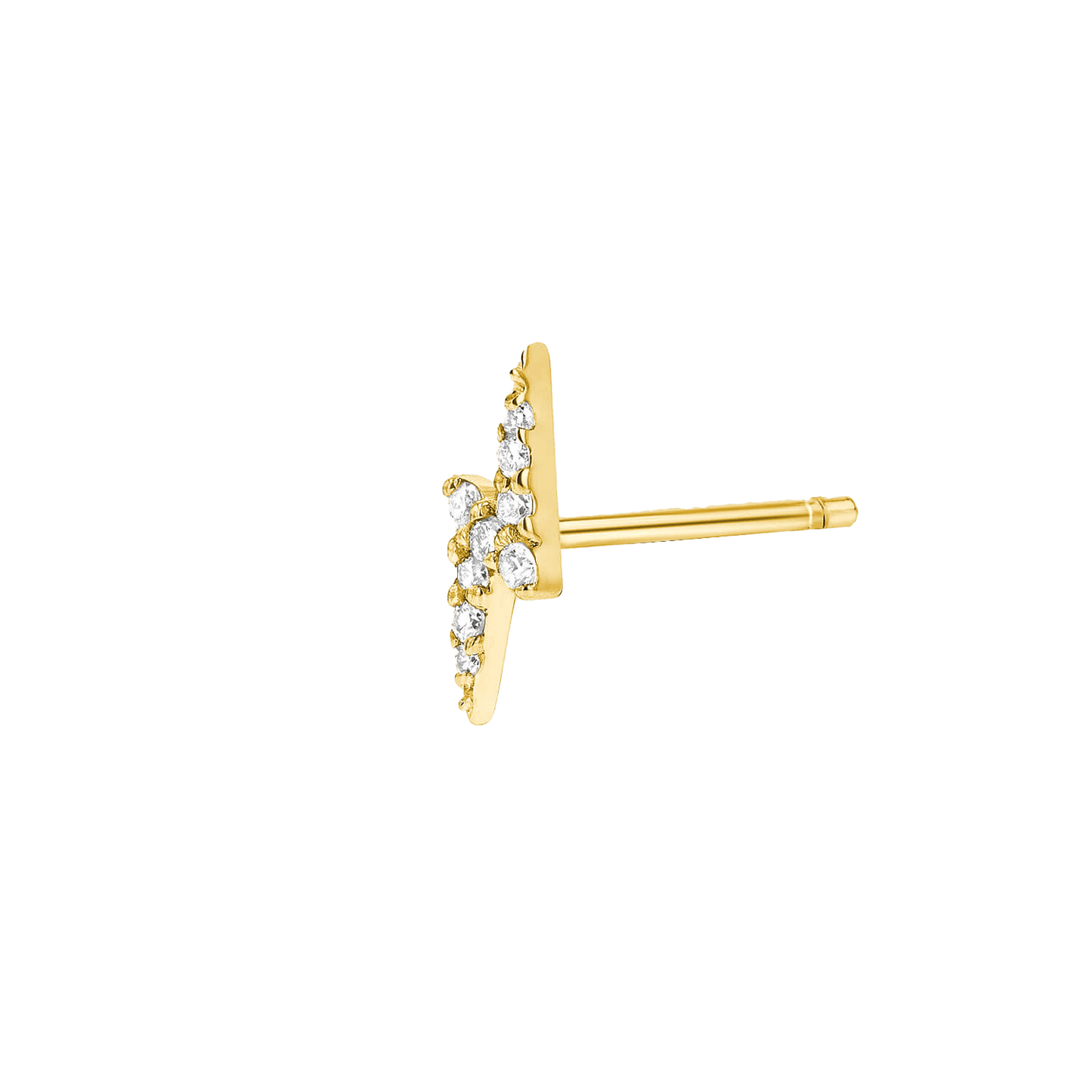 Diamond Lightning Bolt Stud Earrings - Lotus Diamond