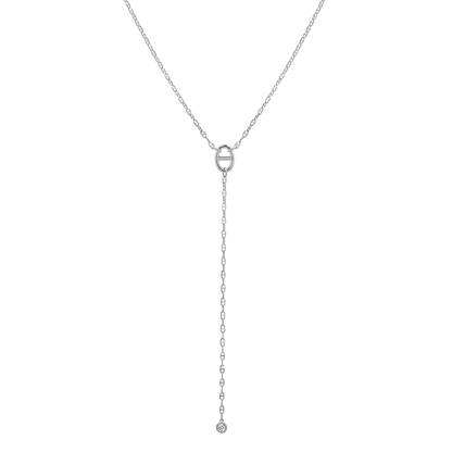 Diamond Mariner Lariat Necklace - Lotus Diamond