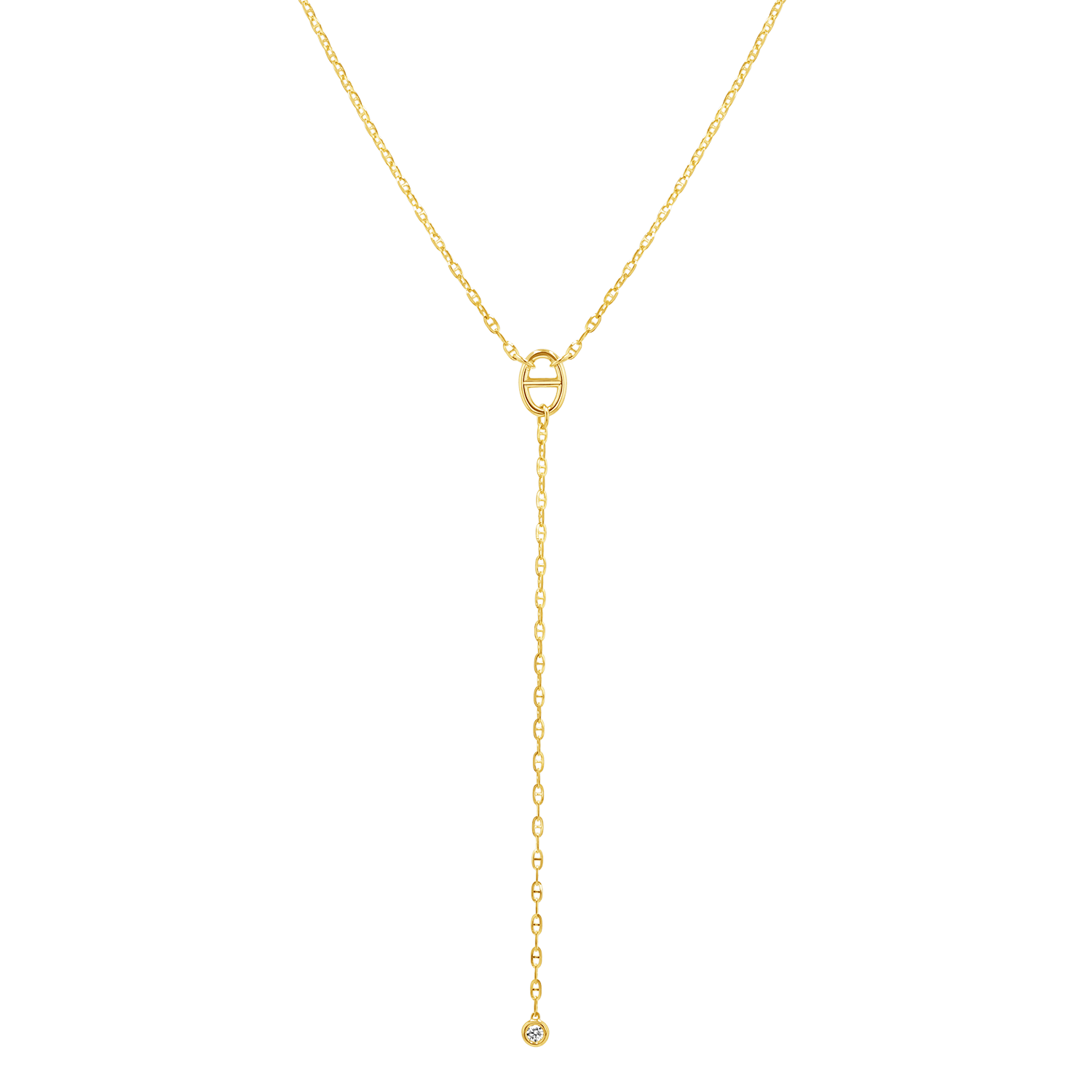 Diamond Mariner Lariat Necklace - Lotus Diamond