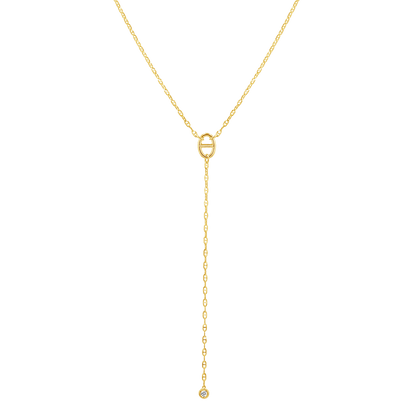 Diamond Mariner Lariat Necklace - Lotus Diamond