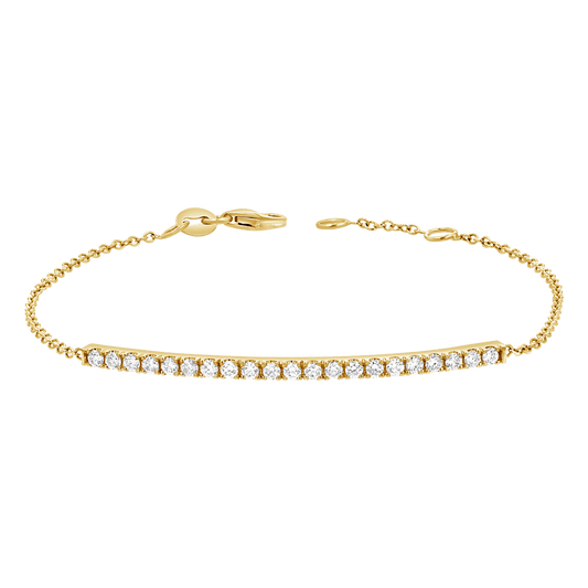 Diamond Pave Bar Bracelet - Lotus Diamond