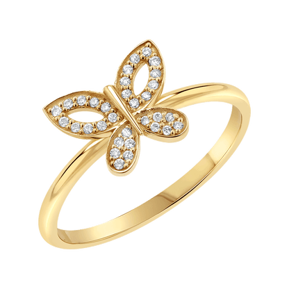 Diamond Pave Butterfly Ring - Lotus Diamond