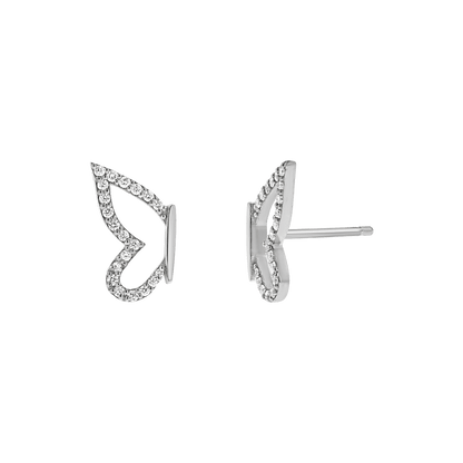 Diamond Pave Butterfly Wing Earring - Lotus Diamond